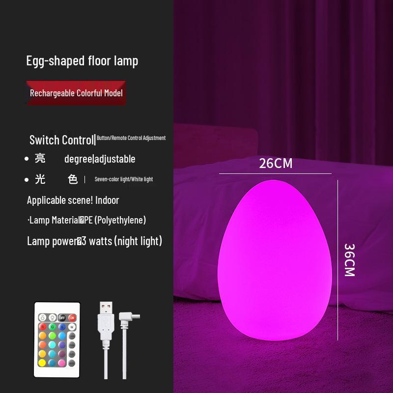 Nordic Egg-Shaped Table & Floor Lamp: Luxury Smart Lighting for Bedroom and Living Room