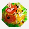 Lion King Themed Automatic Opening and Closing Umbrella, Brightly Colored 8-rib Portable Umbrella, Suitable for Men and Women, A Perfect Gift for Chri