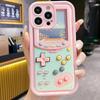 Pink Game Console 2D Pattern Phone Case Suitable for iPhone 17 16 15 14 13 12 11Pro/Max/Plus Anti Drop and Shockproof Back Cover