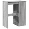 Bar Table with Shelf Grey Sonoma 90x47.5x103.5 cm Engineered Wood