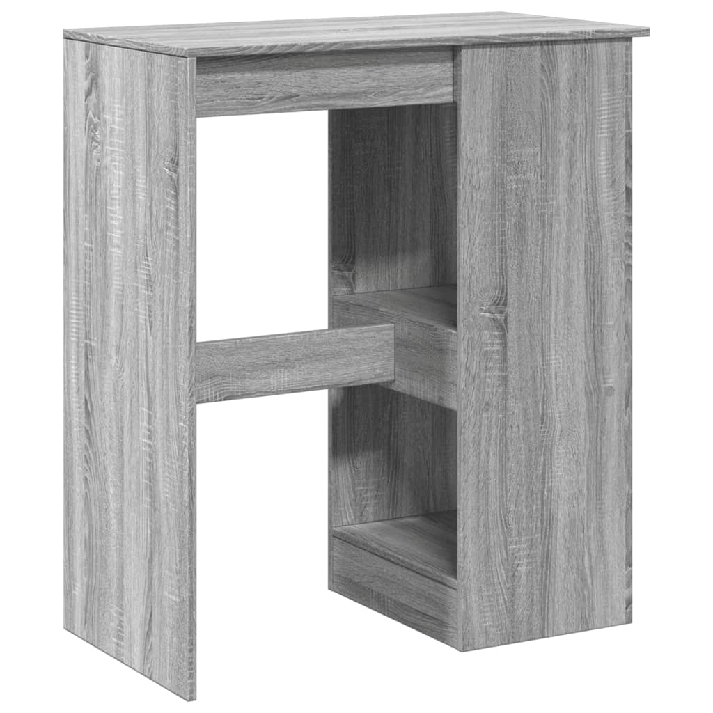 Bar Table with Shelf Grey Sonoma 90x47.5x103.5 cm Engineered Wood