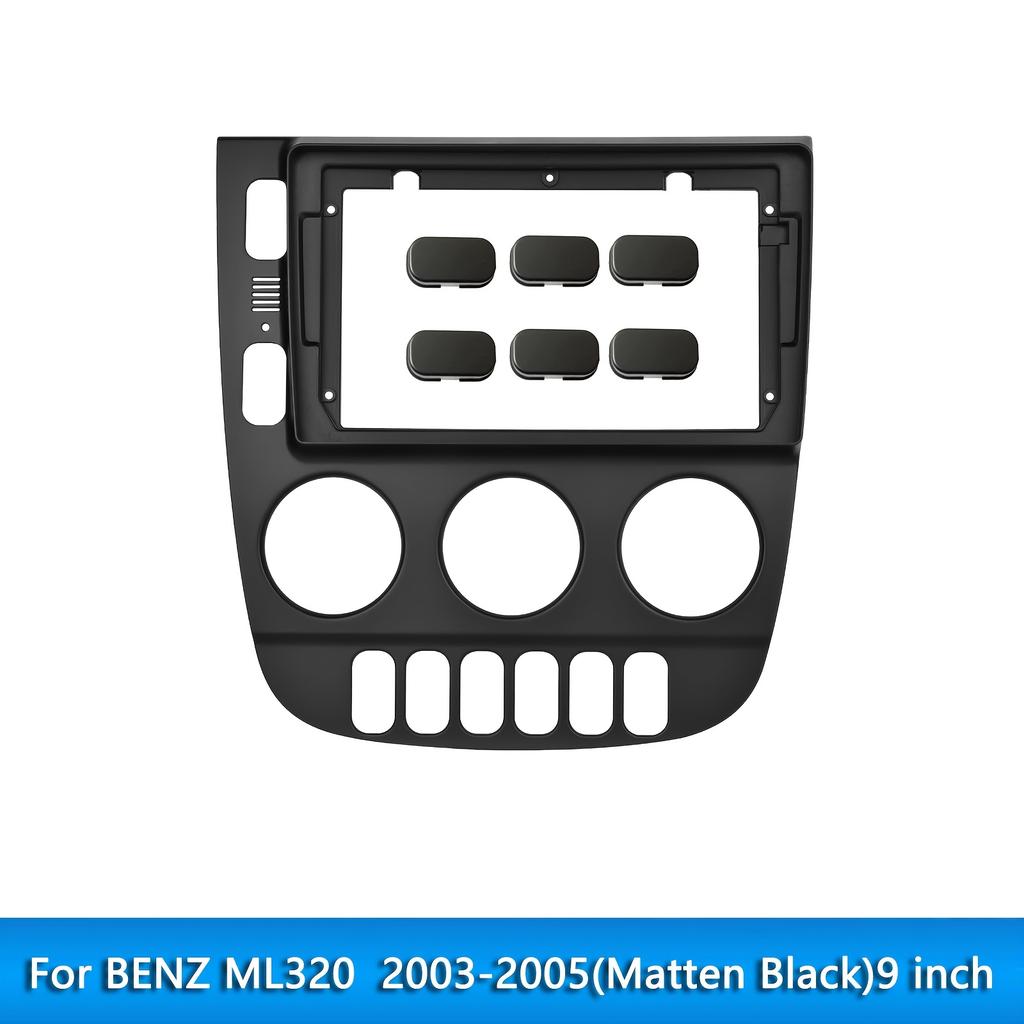For Mercedes BENZ ML320 2003-2005 LHD 9 Inch Car Fascia Frame Decorative Panel Mounting Auto Interior Accessories