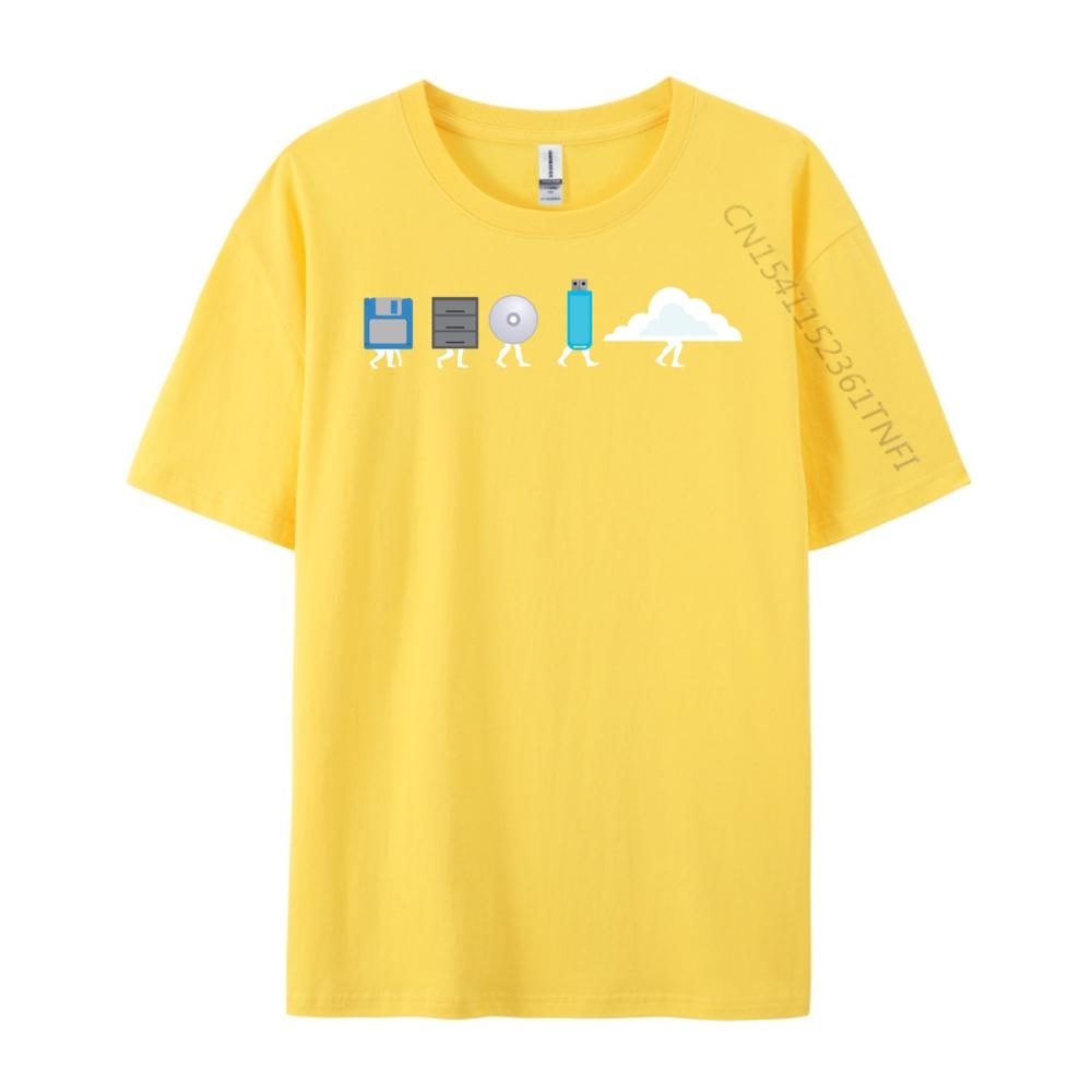 Storage Media Computer Science Evolution Graphic T Shirts 100 Cotton TShirt Letter