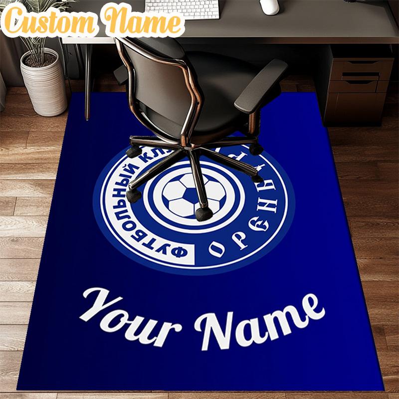 Custom Name Football Club Orenburg Emblem Rug Office Rug Chair Mat Non Slip Carpet Rugs for Bedrooms Dining Room Living Room Home Decor gifts