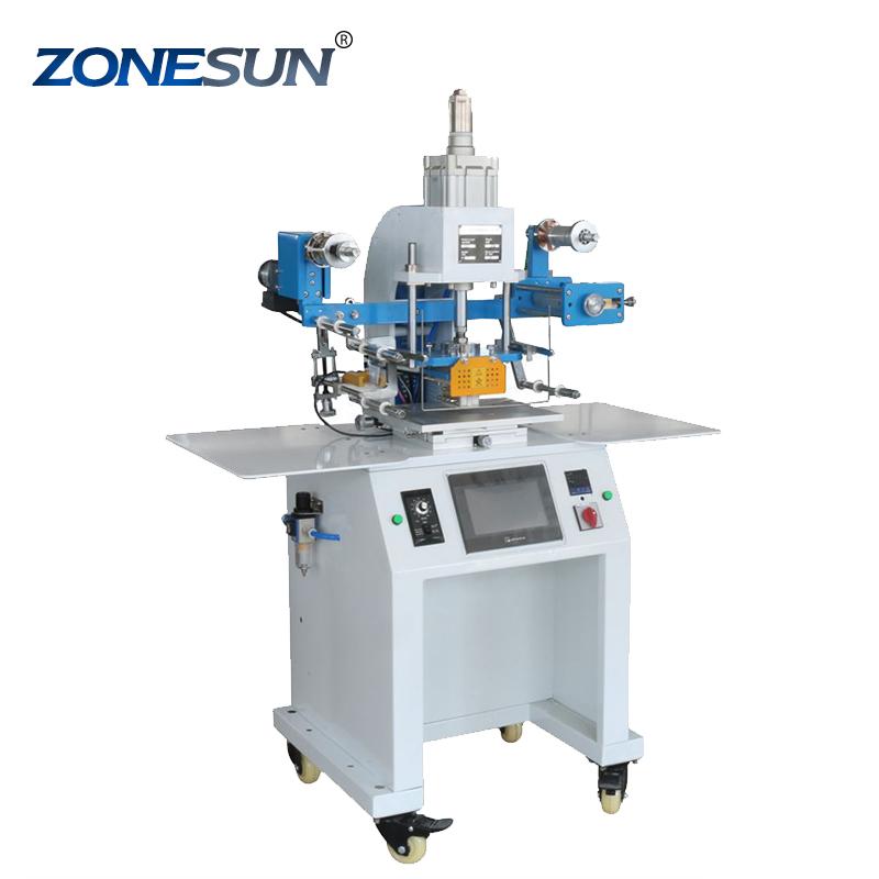 ZONESUN ZY-HTP-B Pneumatic Stamping Machine leather LOGO Creasing machine LOGO stampler name card stamping machine