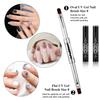 2 Pcs Gel Builder Brush, Double Ended Nail Art Brushes Hard Gel Brush French Manicure Brushes with Transparent Pen Box for Home DIY Salon Design