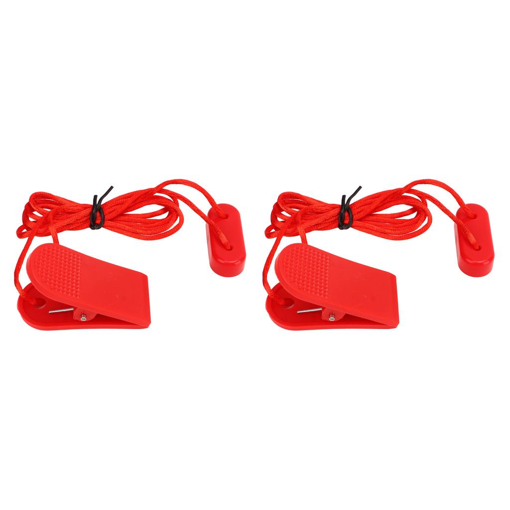 2pcs Treadmill Universal Safety Key Treadmill Magnet Key Universal Replacement Treadmill Magnet Security Lock Red