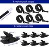 24PCS Swimming Pool Solar Cover Straps and Clips Including 8 Straps with Hooks 8 Clips & 8 Fastener for In-Ground Swimming Pool