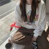 Sleeve O Neck Long Women Loose Pullovers Female Tops Solid Color Sweatshirts