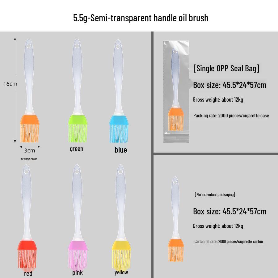 High-Temperature Resistant Silicone Barbecue Brush - Non-Shedding, Food-Grade Baking & Oil Brush Household Tool