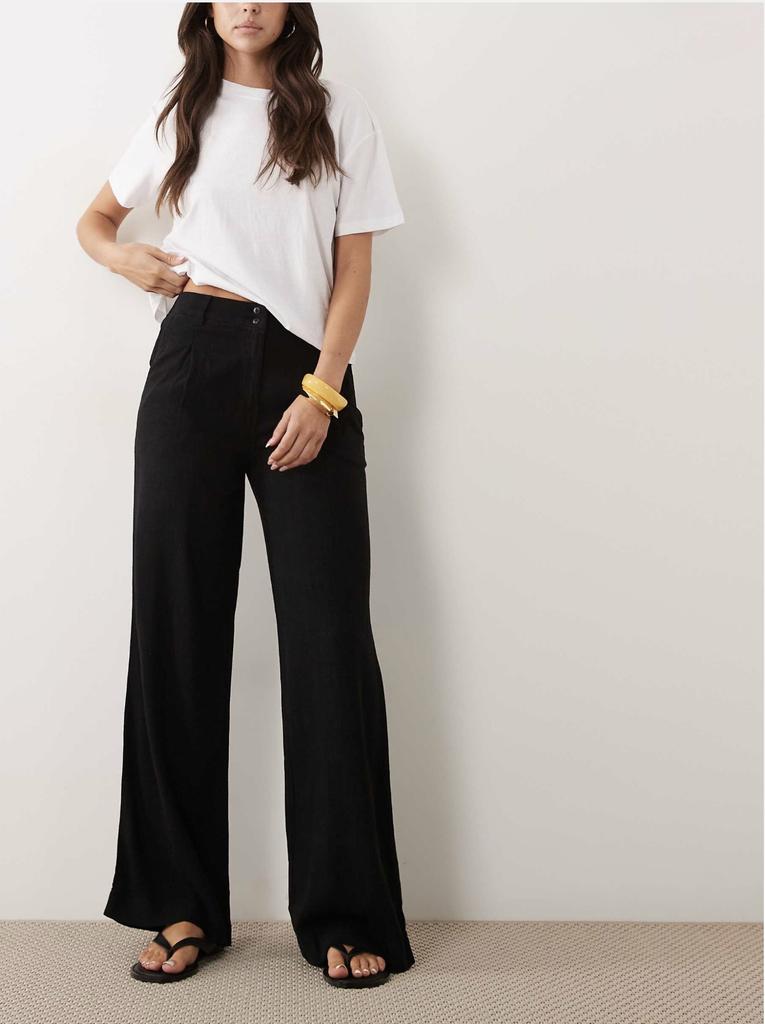 Women Straight Leg Wide Leg Casual Summer Trousers Loose High Waisted Loungewear Vacation Trousers With Pockets