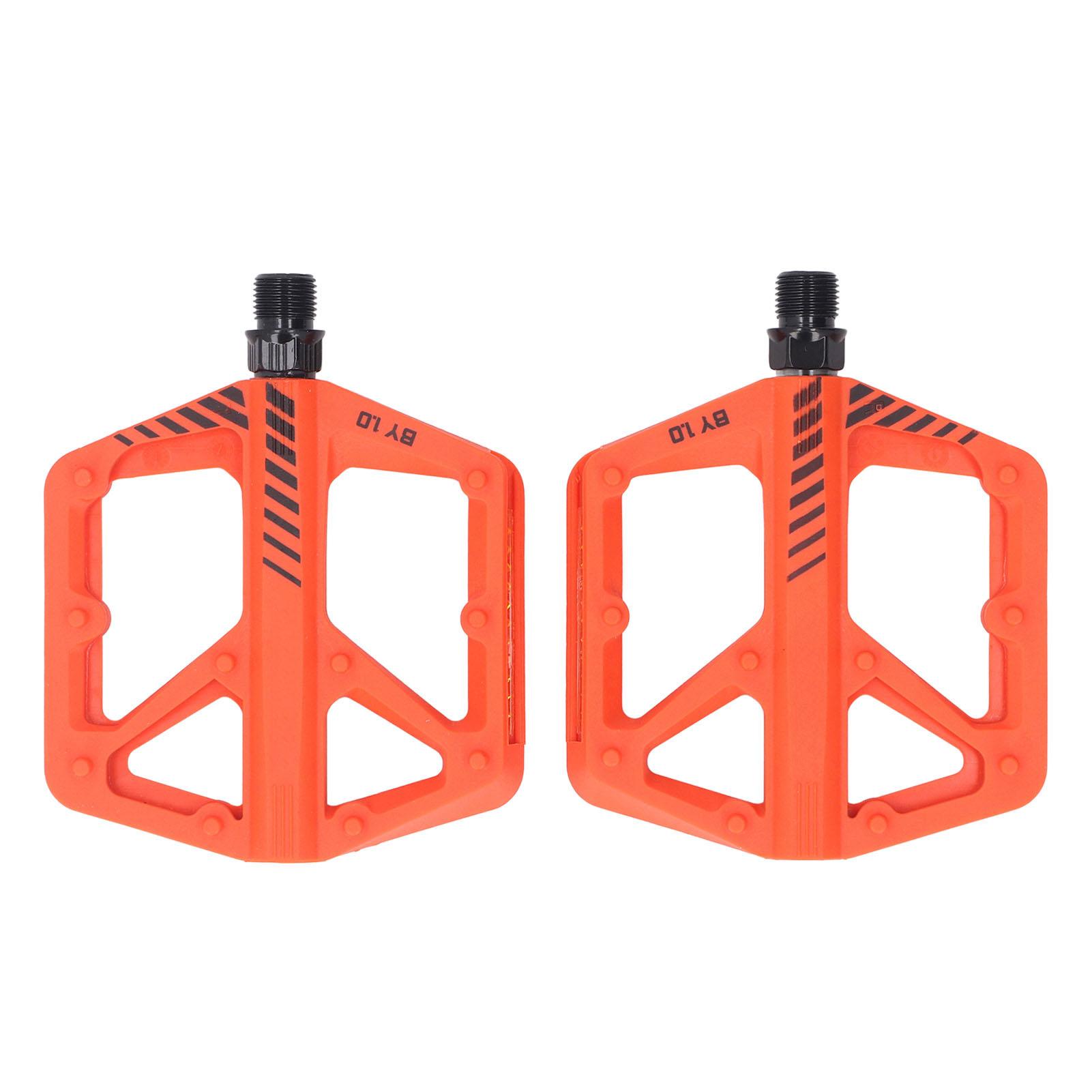 

1 Pair Cycle Pedal Nylon Fiber Enlarged Anti Slip Reduce Friction Flat Pedal Platform Pedal for Road Cycle Mountain Orange оранжевый