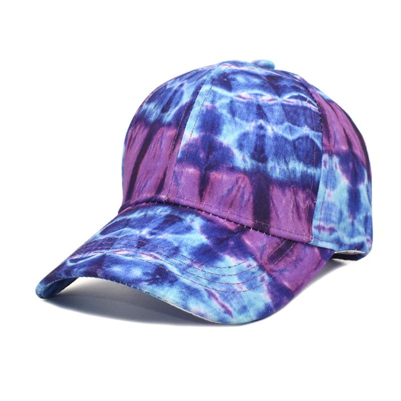 New Fashion Colorful Tie-Dye Baseball Cap Spring Men'S And Women'S Trend Lovers Hat Outdoor Sports Adjustable Sun Graffiti Bones
