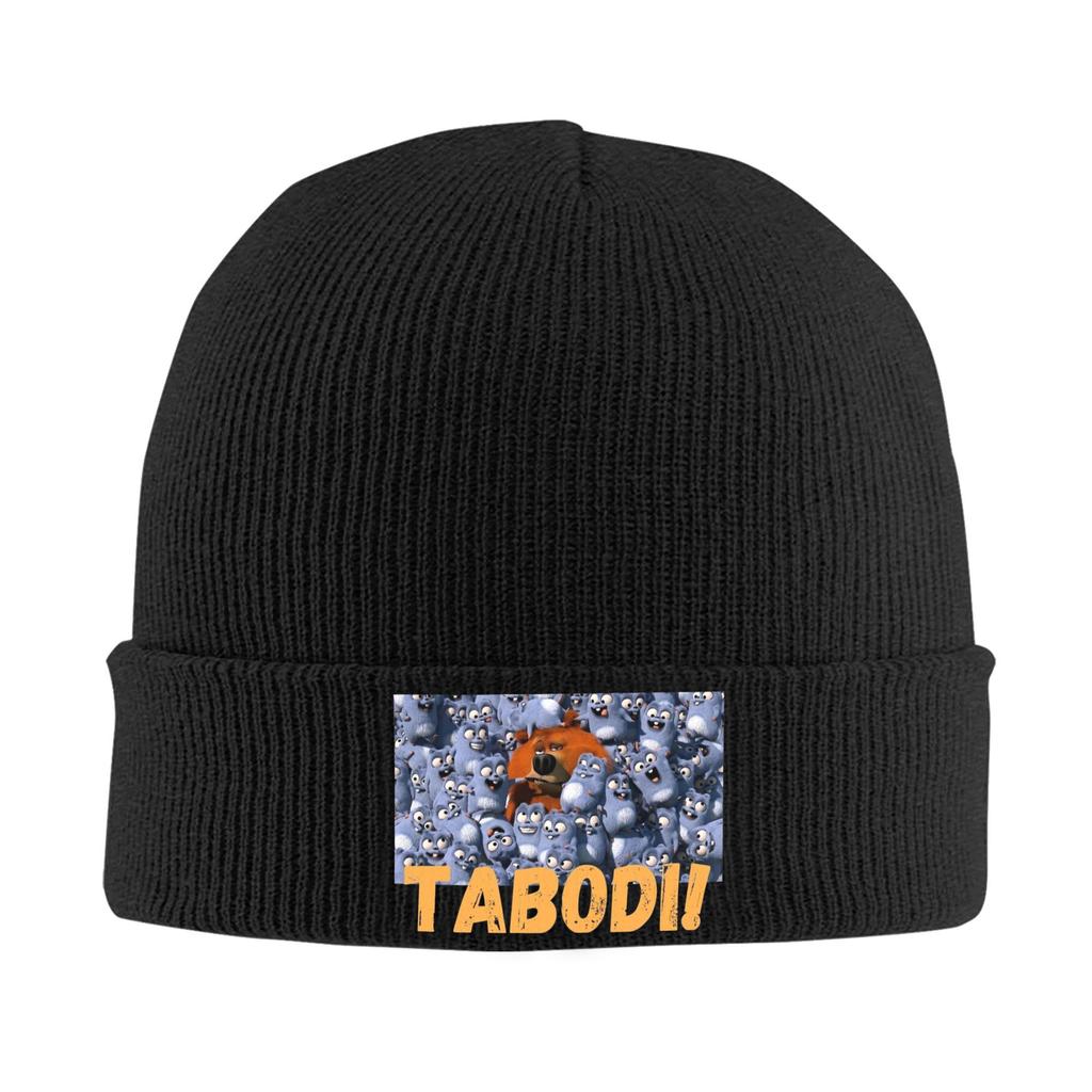 Grizzly and Lemmings Hat Autumn Winter Beanies Warm Animation Cap Unisex Women Acrylic Knitted Hat