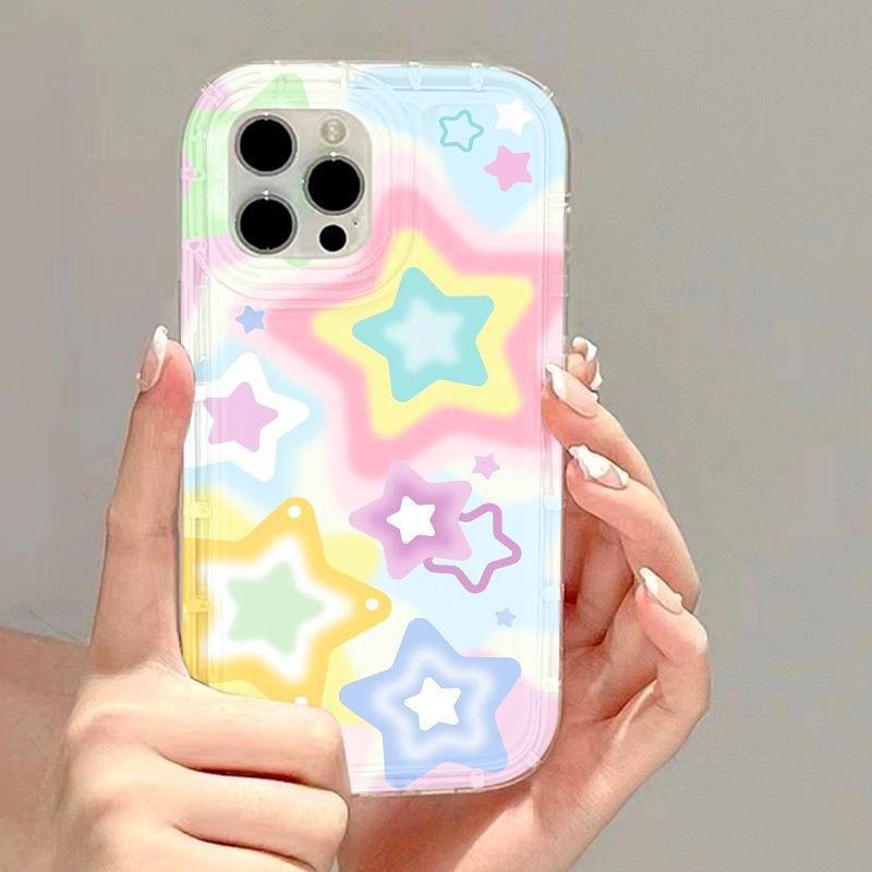 Full Screen Color Smudge Stars for iPhone16ProMax Mobile Phone Case 14Pro Apple 12/11ins Wind