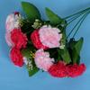 New 12 Heads Artificial Flowers Silk 6 Colors Small Carnation Wedding Arch Decor Carnation