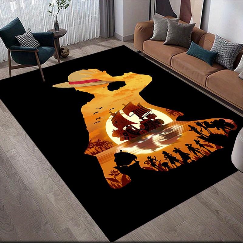 One Piece Symbol Anti-Slip Floor Mat, Rectangular Carpet for Bedroom, Game Zone & Living Room, Home Decor