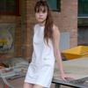 Elssibeui Cotton Flat Mini Dress_White
