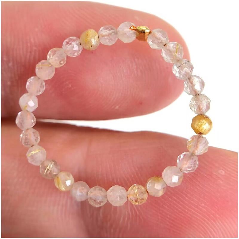 Anello con Pietra Naturale Agata cristallo quarzo zircone 2mm Multisfaccettato Gioielli regali adatti per uomo e donna