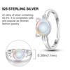 2023 925 Sterling Silver Sun Rainbow Ring Butterfly Rings Beaded for Women Original Design Luxury Fine Jewelry Gift Party