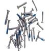 304 Stainless Steel Phillips Flat Head Self-Tapping Screw with KM Anti-Loosening - Adhesive Dispensing, Sizes M2-M4.