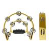 Tambourine Metal Jingles Hand Held Percussion Half-Moon Tambourine for Kid-Early Education,Adult,KTV,Party Entertainment