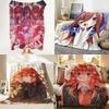 Anime T The Q Quintessential Q Quintuplets Throw Flannel Throw Blanket Suitable for Sofa Living Room Bedroom