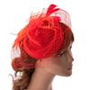 Čajový dýchánek Fascinátor Derby Hat Ženy Fascinátor Čelenka Závoj Peří Fascinátor Derby Pillbox Hat Koktejl Závoj Síťovina