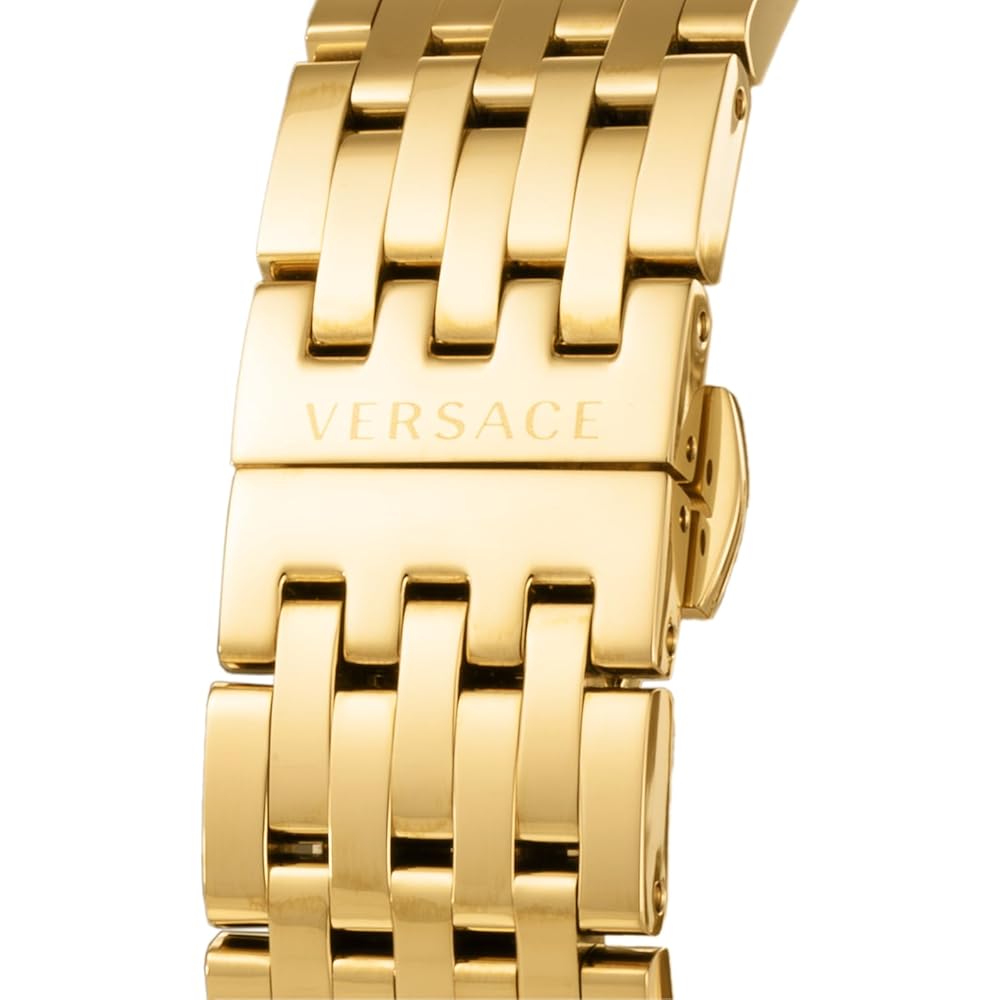 VERSACE Men's Eternal Watch, VENCA0524, Quartz Movement, Water Resistant, Sapphire Crystal, Yellow Gold Dial, Stainless Steel [Parallel Import]