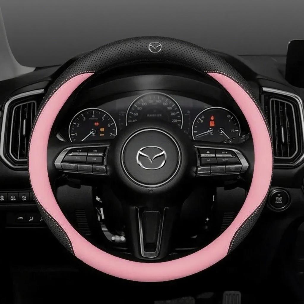For Mazda 3 5 6 SKYACTIV Axela Atenza CX30 CX50 CX5 CX7 CX8 CX9 MX5 RX8 BT50 Suede Leather Car Steering Wheel Cover Accessories