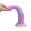 Mixed Color Glow in The Dark Dog Dildo  Alien Simulation Penis  Fake Penis Male and Female  Flirting Masturbator Sex Toy
