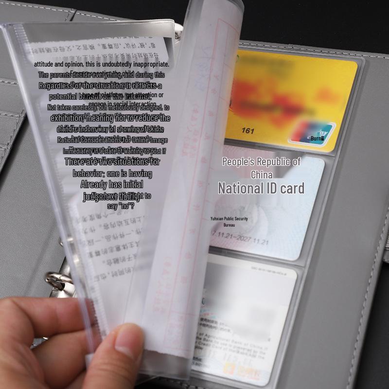 A5/A6 Multi-spec Transparent 6-Hole Zipper Loose-Leaf Notebook & Ticket Planner PVC Storage Bag