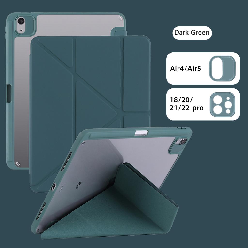 New Y-fold Acrylic Case for IPad A16 11th Pro M5 Air 13 11 12.9' 9 8 7 6 5 4 10th M3 M2 M4 Mini 7 Funda Shockproof Cover