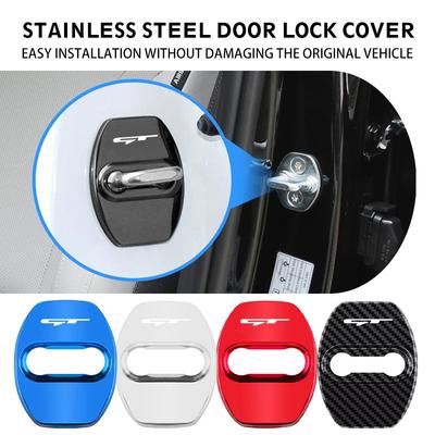 DOWS8 4Pcs Car Stainless Steel Door Lock Cover Protection Accessories For Cerato Proceed Stonic Picanto Ceed GT Line Rio K9