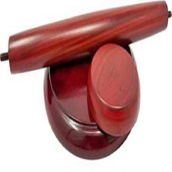 Suport de afișare pentru cască din lemn robust, cireș