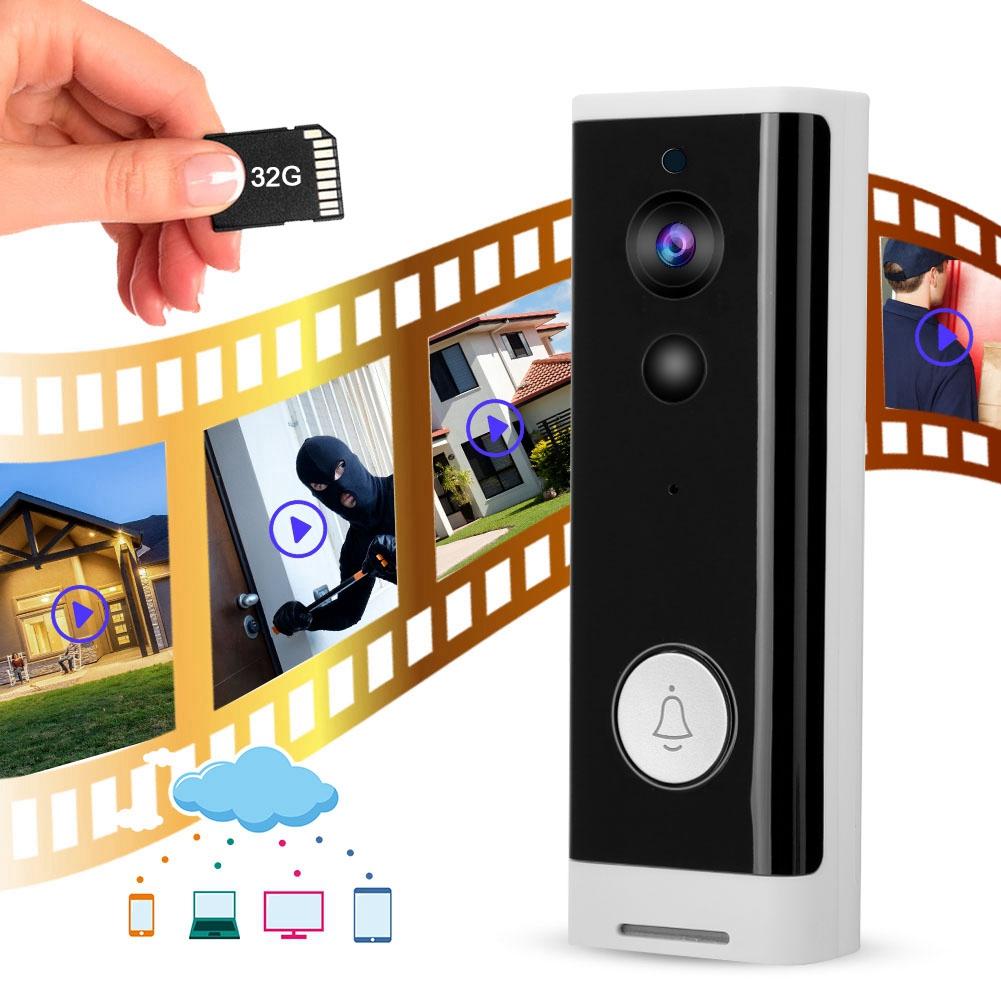 720P HD Wireless WIFI Doorbell Security Smart Video Doorbell Ir cUT Intercom(WIFI+2Dingdong )
