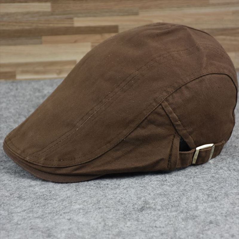 Cotton hat British style men's solid color duck tongue forward hat women's painter beret spring and summer tide