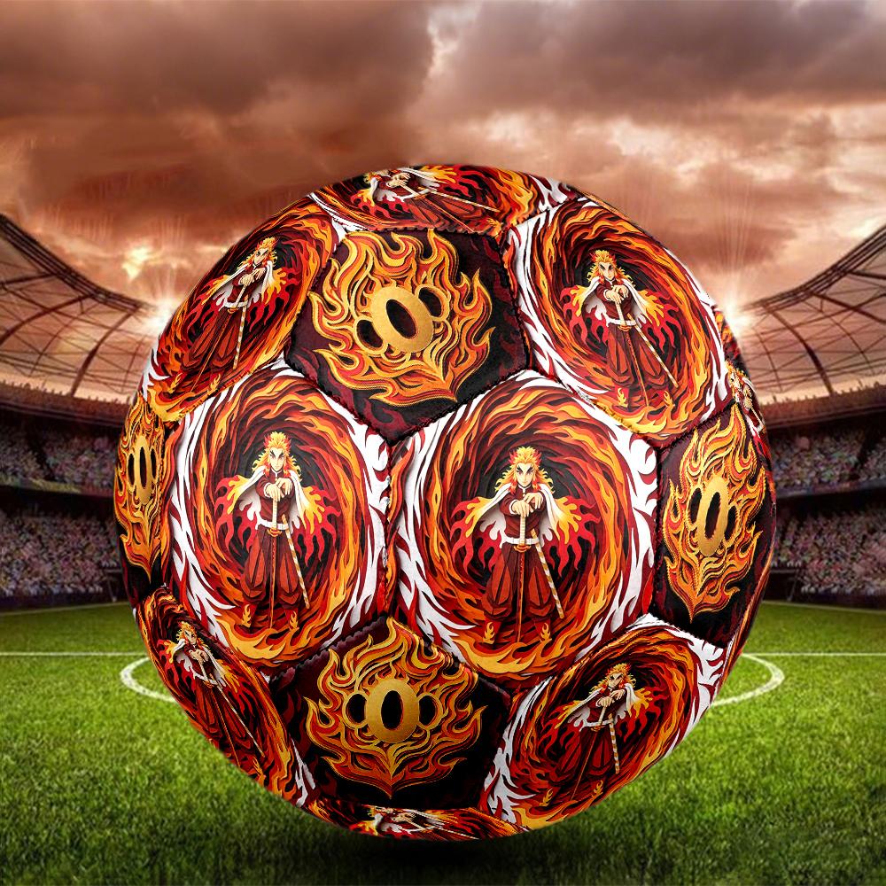 1pc Demon Slayer Kimetsu No Yaiba Football Soccer Ball Size 5 Indoor Soccer Ball Fashion Colorful  Backyard Game -Great For Sports Fans Gift HE11