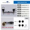 HEIGHTEN Rollengriff 4mm Dick Kohlenstoffgewebe Carbon 24mm TPE-Griff Shimano Daiwa Abu Universelle Baitcasting-Rolle TPE-Serie Schwarz 120/110mm 1.5K