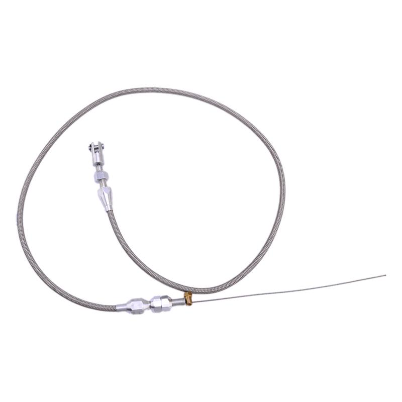 36" Adjustable Car Throttle Accelerator Cable Stainless Steel Braided Style Universal