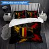 3PCS Belgian Football Association Emblem Bedding Set 2D Printing (Includes 1 Duvet Cover + 2 Pillowcases Coreless), Bedroom decor,Fan gift
