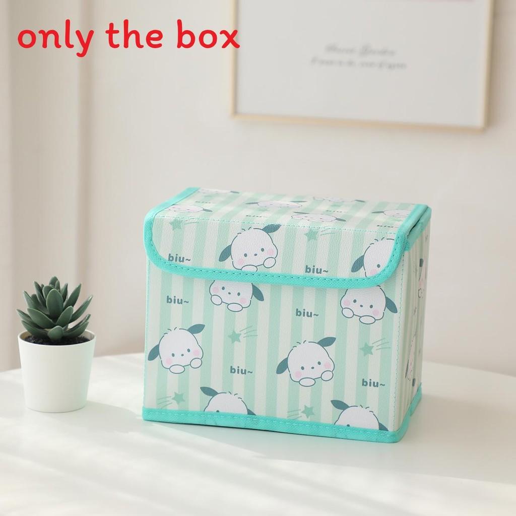 Hello Kitty Kuromi Cinnamoroll Melody Gittermuster Faltbare Klapp-Aufbewahrungsbox für Büro und Schlafzimmer