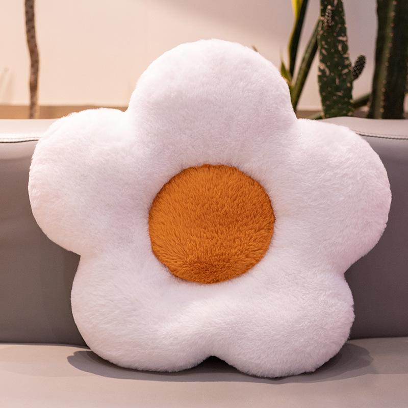 New Ins Plush Flower Cushion Home Sofa Cushion Soft Daisy Office Seat Cushion