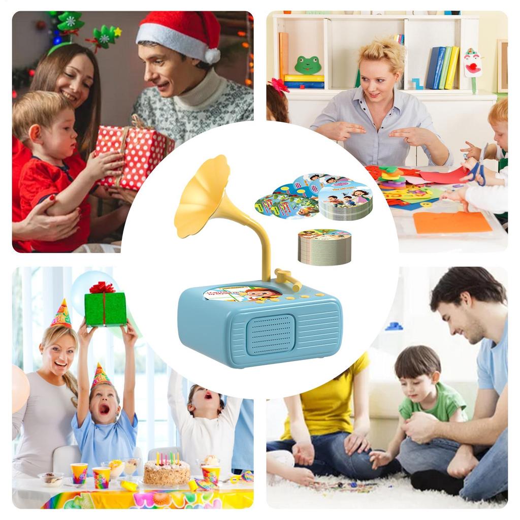 Toddler Gramophone Musical Toys Children's Gramophone Music Player Story Machine Interactive Storytelling Toy for Early