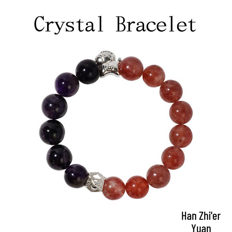 Han Qian er Natural Uruguayan Strawberry Quartz Luxury Bracelet (ZB0035) арбуз красный