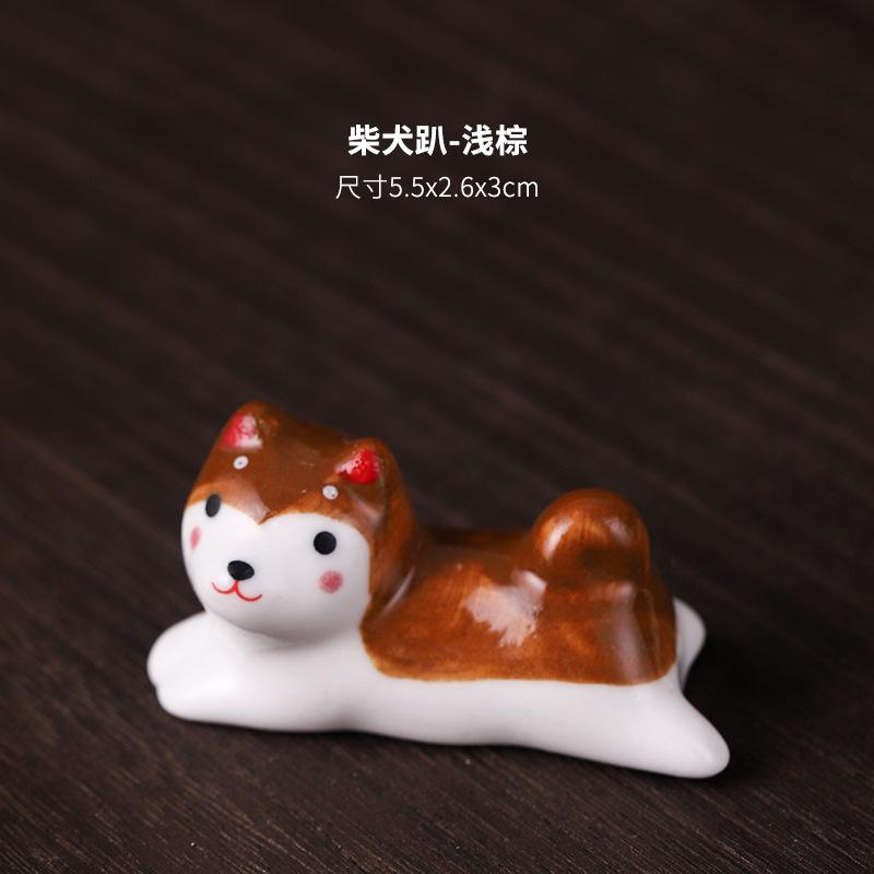 1/5pcs Cute Cat Dog Spoon Fork Rest Tableware Storage Cutlery Stand Chopsticks Holder Ceramic Knife Racks Kitchen Tablewares