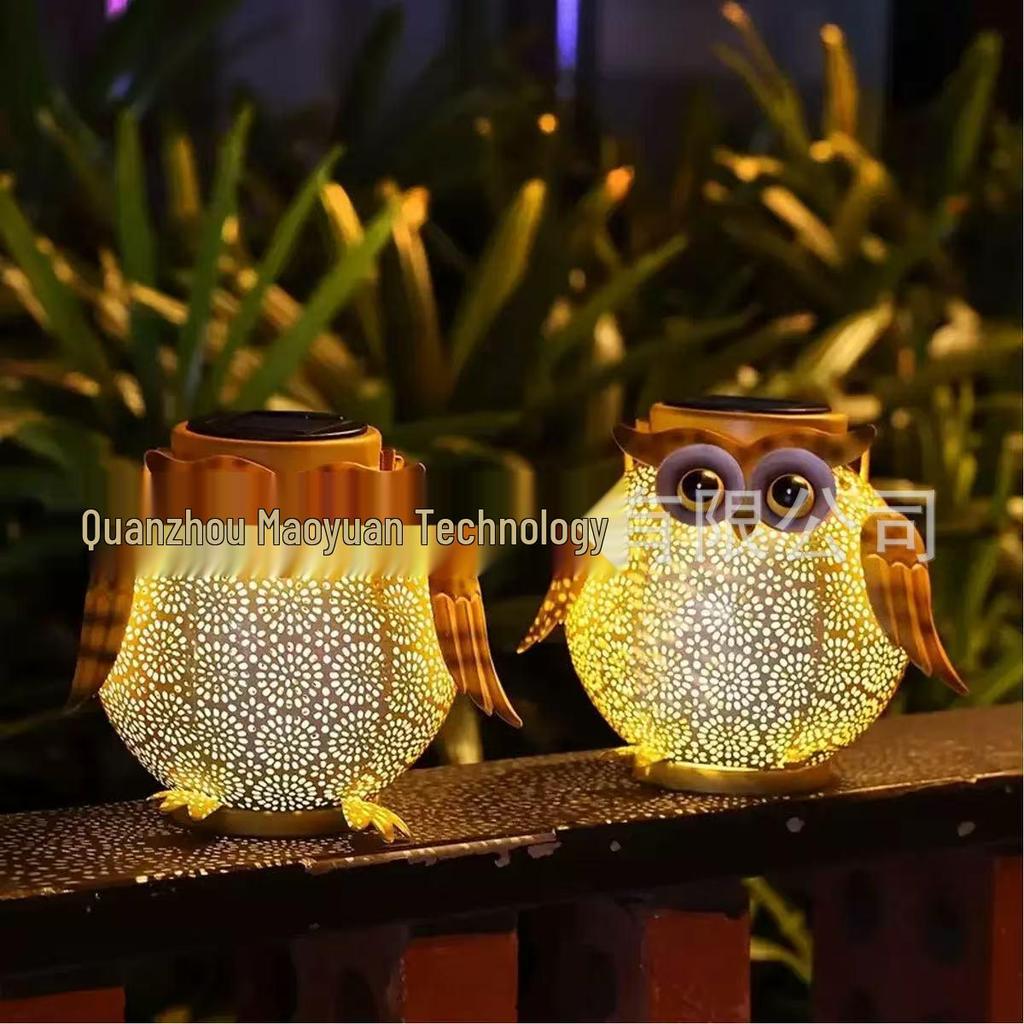 Exclusive Iron Art Owl Solar Light - Outdoor Courtyard and Villa Decoration