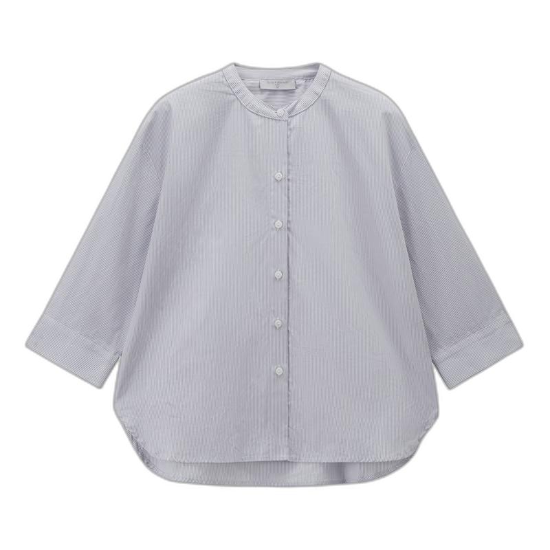 Giordano Women's Pure Cotton Round Neck 3/4 Sleeve Blouse