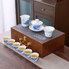 Jingdezhen Hand-painted Blue & White Ceramic Kung Fu Tea Set