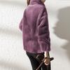 Women's Winter Thick Double Sided Velvet Stand Collar Warm Hoodie With Added Fleece